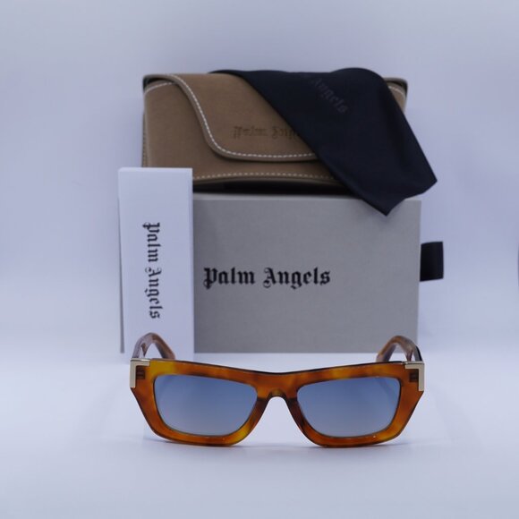 Palm Angels PERI10K MALIBU 6E49 Cat Eye Sunglasses - Havana/Blue - Picture 2 of 8